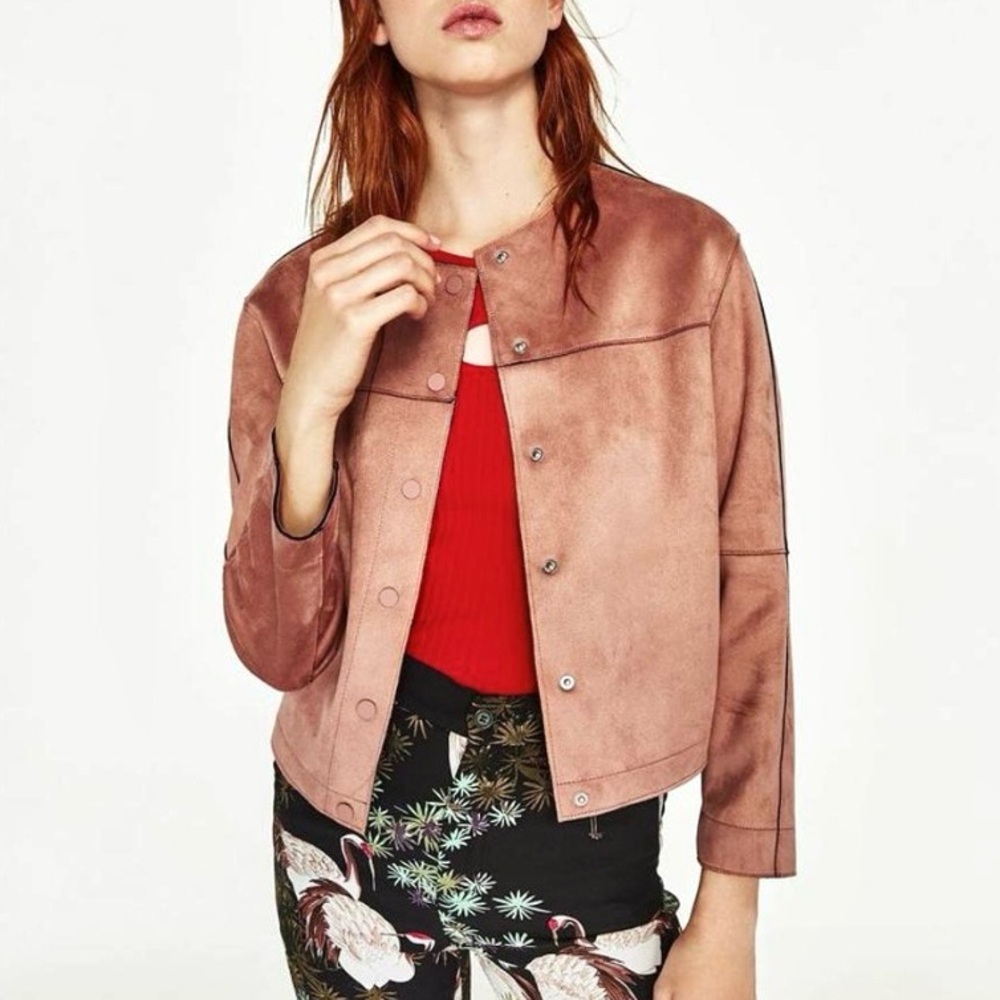Zara faux suede jacket